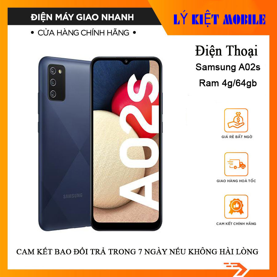 Samsung galaxy a02s ram 3gb/32gb máy chính hãng