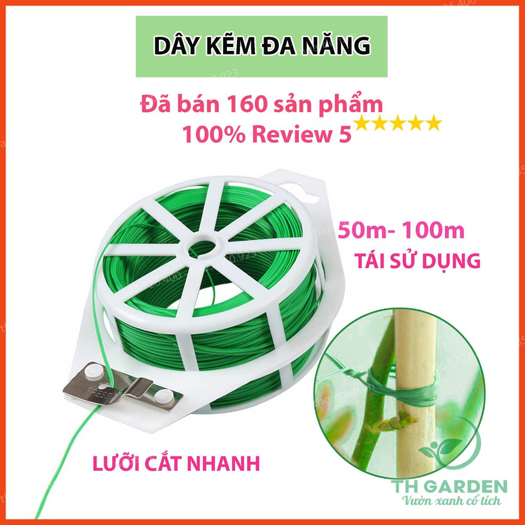Dây Buộc Kẽm Bọc Nhựa PP - Đa Năng Dùng Buộc Uốn Cành - Chống Oxi Hóa - Có Lưỡi Cắt Tự Động Tiện Lợi P4U