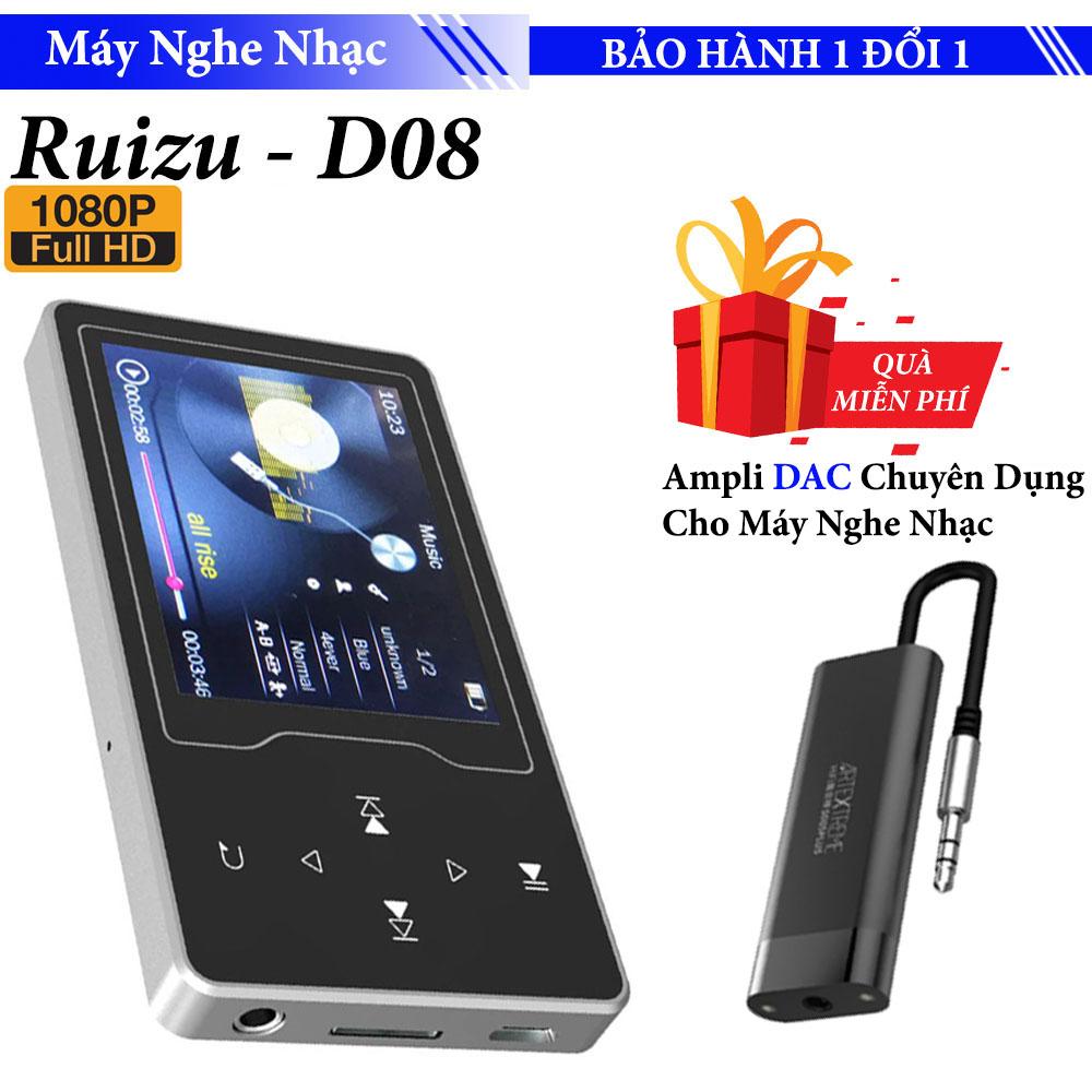 Máy nghe nhạc mp4 màn hình hd 2.4 inches ruizu d08 + tặng ampli hifi mini sd05 plus - máy nghe nhạc lossless chất lượng cao - máy nghe nhạc giá rẻ