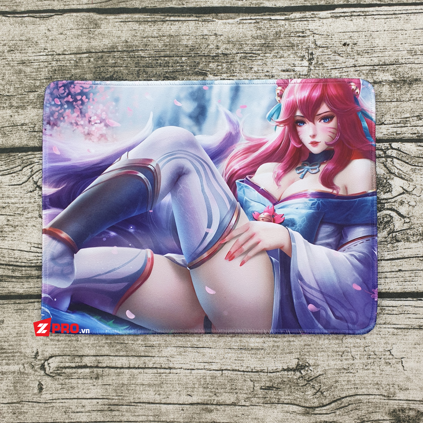 Ló chuột Liên Minh Huyền Thoại Leage of Legend Mouse Pad Spirit Blossom Ahri Fan Art (320x240x4mm)