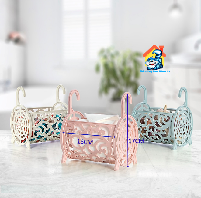 Giỏ 2 móc đa năng Việt nhật 3242- Giỏ 2 móc màu sắc xinh xắn, nhỏ gọn, decor nhà cửa