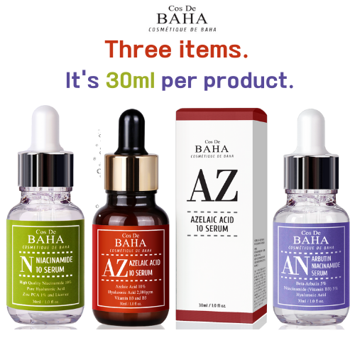 Cos de baha-n serum 30ml, az serum 30ml, an serum 30mlthree items.
