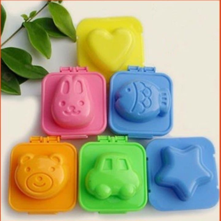 Combo 6 Khuôn Cơm Bento  Khuôn Làm Bánh Tạo Hình Thú Ngộ Nghĩnh Sáng Tạo Cho Bé Ăn Dặm