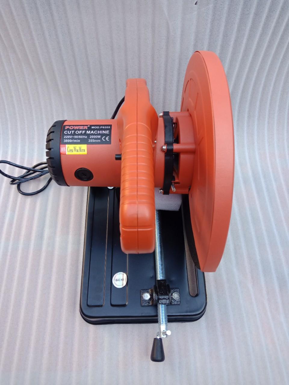 Máy cắt sắt power 2000w p6355 máy cắt bàn