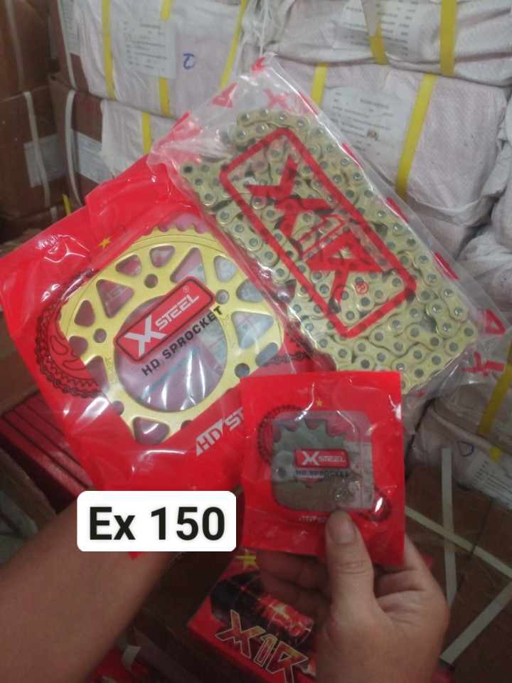 Nhông sên dĩa vàng  X1R- lắp xe máy exciter 150