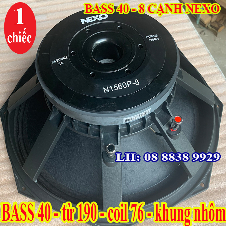 CỦ BASS 40 NEXO TỪ 190 COIL 76 HÀNG NHẬP CAO CẤP - GIÁ 1 LOA