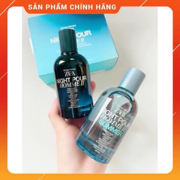Set nước hoa nam zara night pour home ii edp + night pour home ii summer edp 100mlx2 - n11