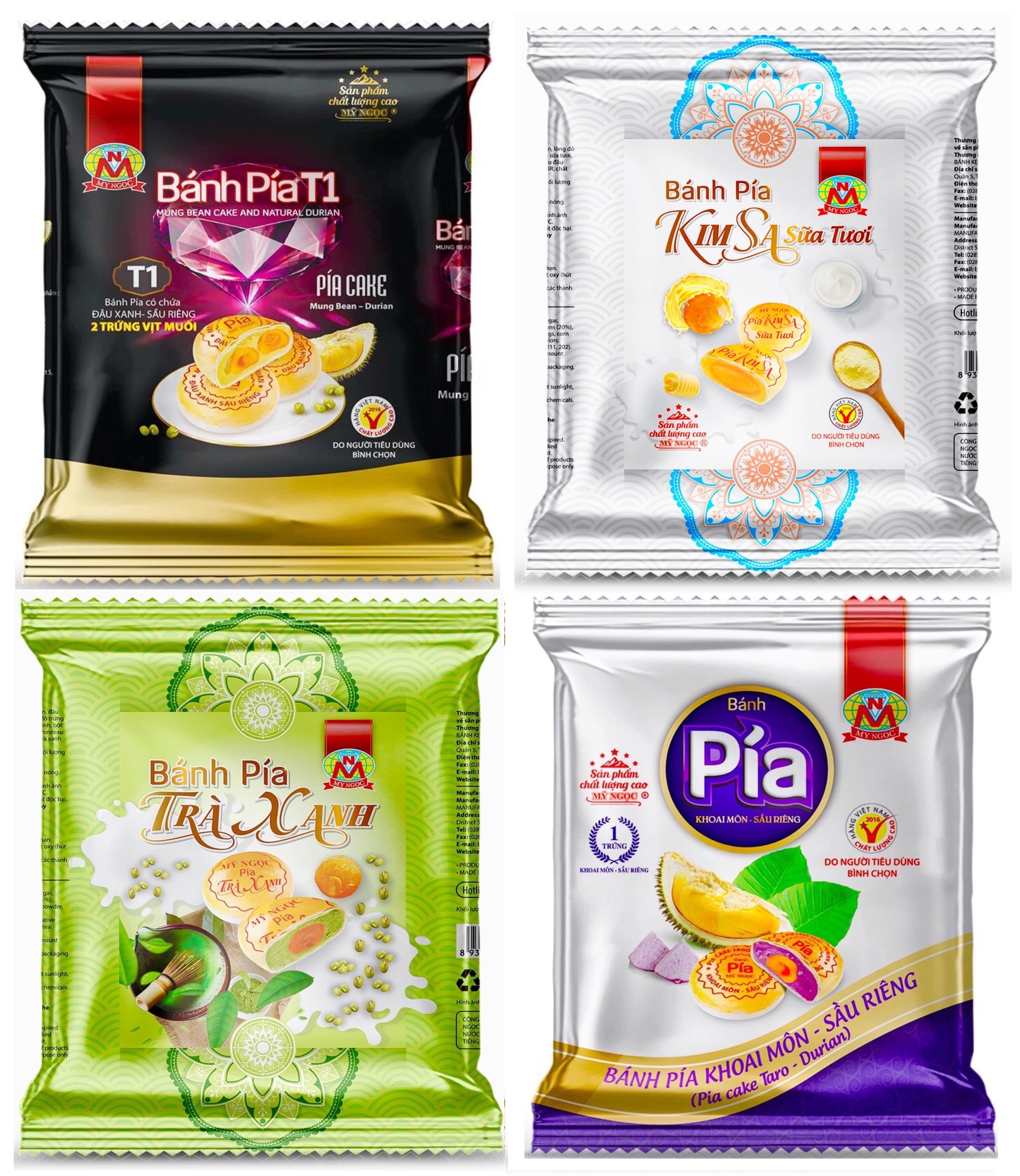 1 COMBO 4BÁNH pía SẦU RIÊNG TƯƠI thượng hạng CÓ 5 TRỨNG MUỐI - KHOAImôn SầuRiêng, TRÀxanh, KIMsa sữa, SầuRiêngThượngHạng