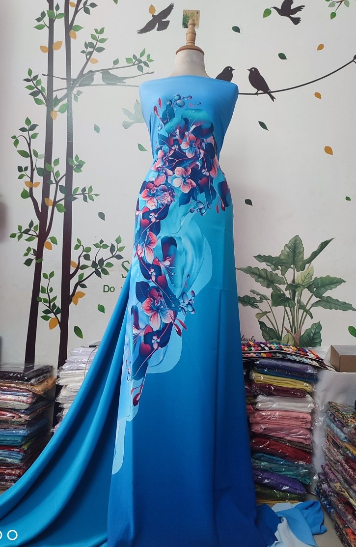 Vải áo dài đẹp lụa Thái Tuấn, mẫu thiết kế độc quyền