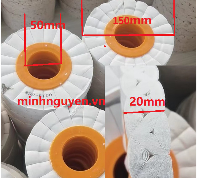 Phớt vải đánh bóng máy dán cạnh