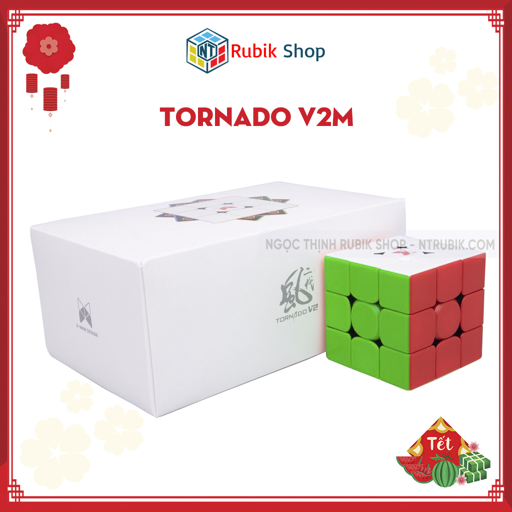 [Hoàn tiền 10%][Siêu phẩm] Rubik 3x3x3 X-man Design Tornado V2M Stickerless 05/2021 (Có nam châm)