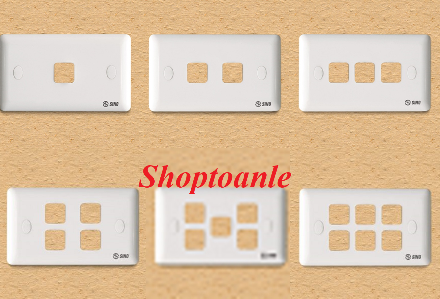 Mặt công tắc SINO S19 1 công tắc, 2 công tắc, 3 công tắc, 4 công tắc, 5 công tắc, 6 công tắc - mặt công tắc S19 1 lỗ, 2 lỗ, 3 lỗ, 4 lỗ, 5 lỗ, 6 lỗ