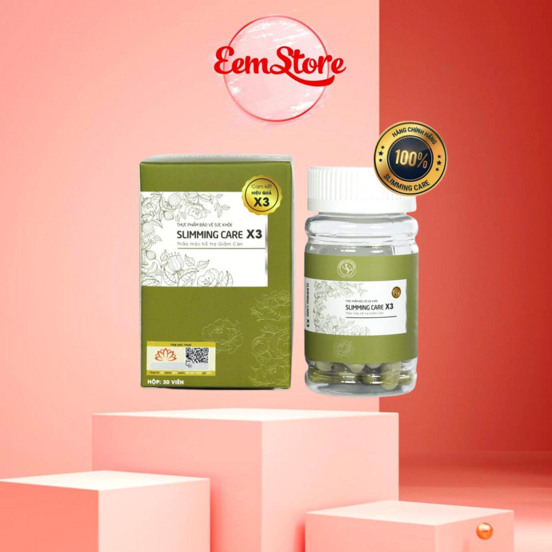 Viên thảo mộc Slimming Care x3 cải tiến mới giúp cải thiện cân nặng eo thon giữ dáng hộp 30 viên