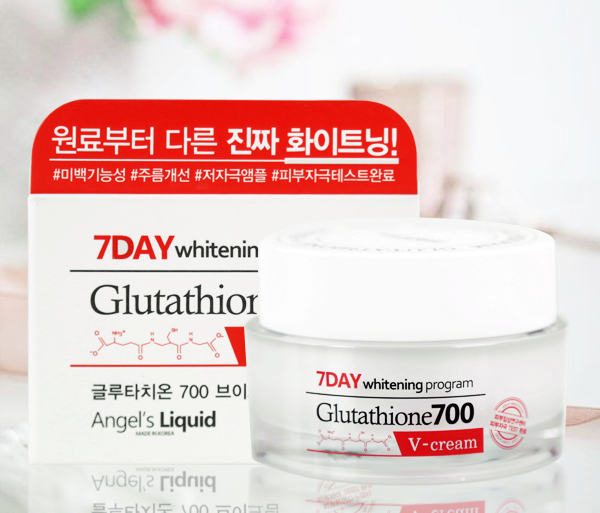 Kem dưỡng trắng da 7day whitening program glutathione 700 v-ampe