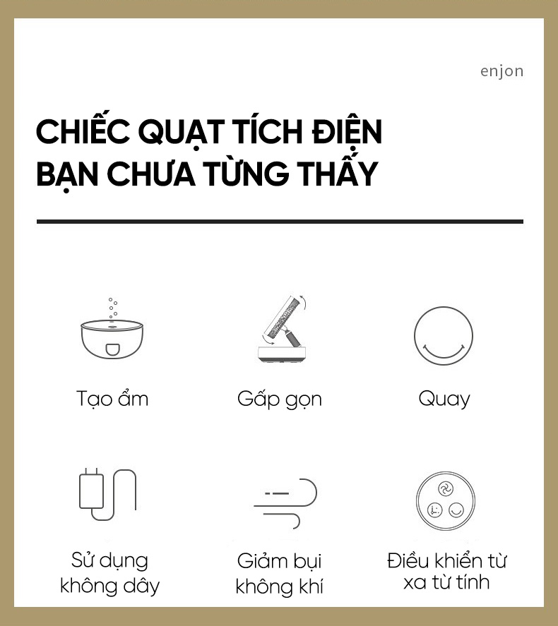 Quạt tích điện gấp Xiaomi Edon E908B