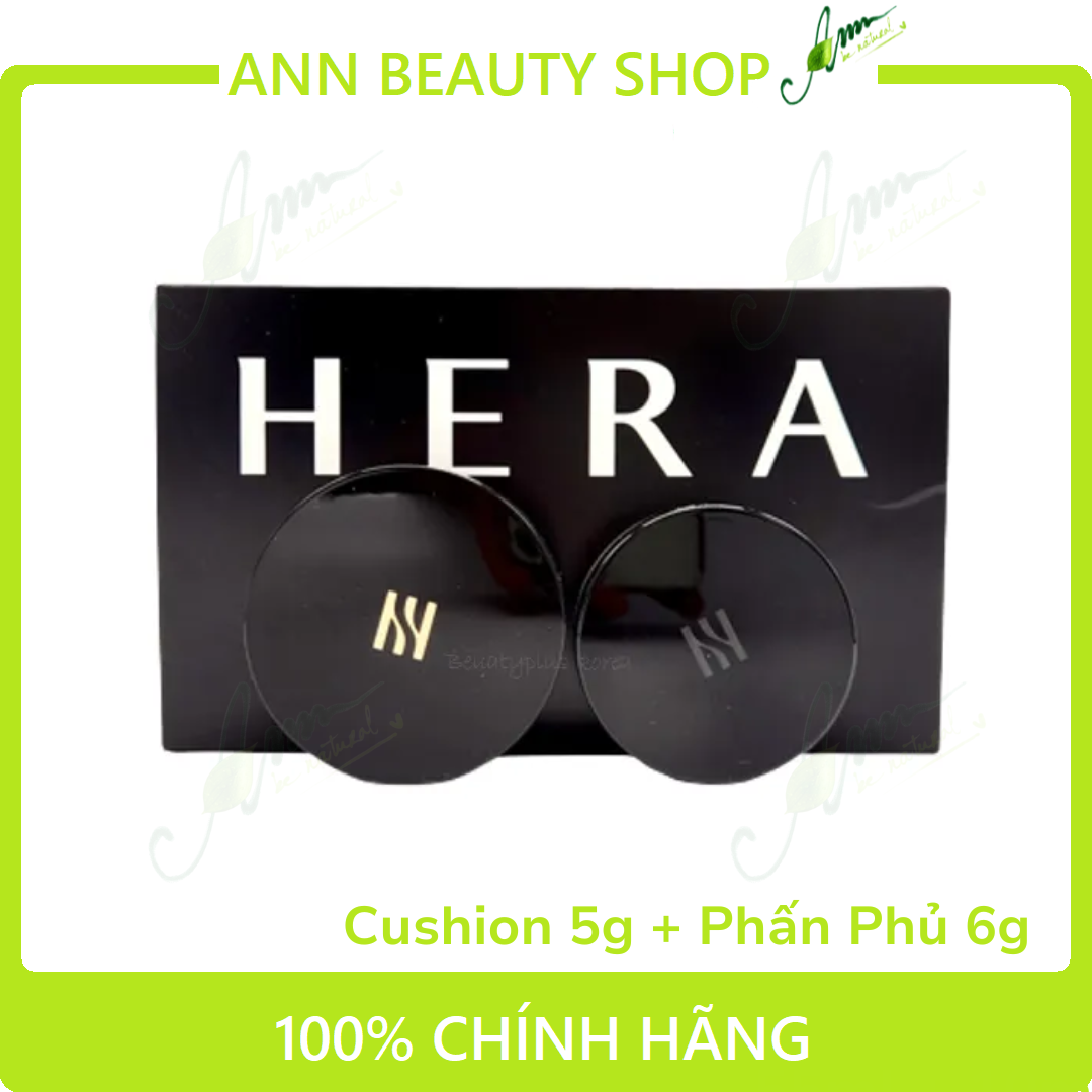 Set Black Cushion Minisize 5g + Phấn phủ HERA Soft Finish Loose Powder 6g