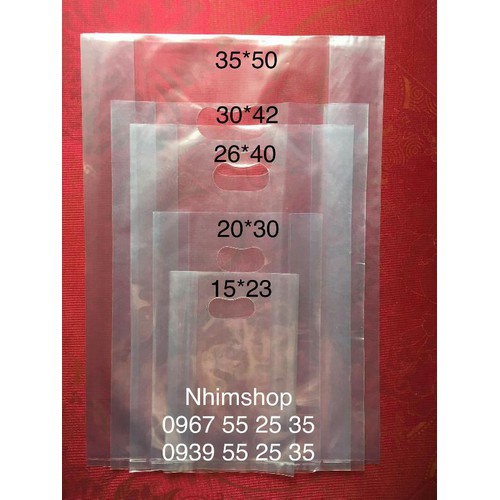 Túi nilon trong suốt, xách đồ dùng, quần áo, mỹ phẩm (Link 500gr - 1kg)