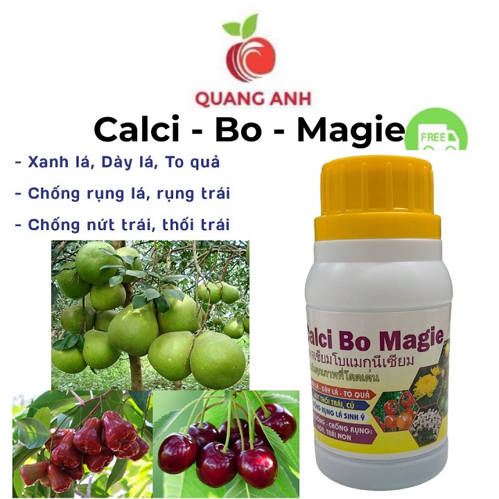 Phân bón chống rụng trái cho cây siêu canxi bo magie - chai 100 ml
