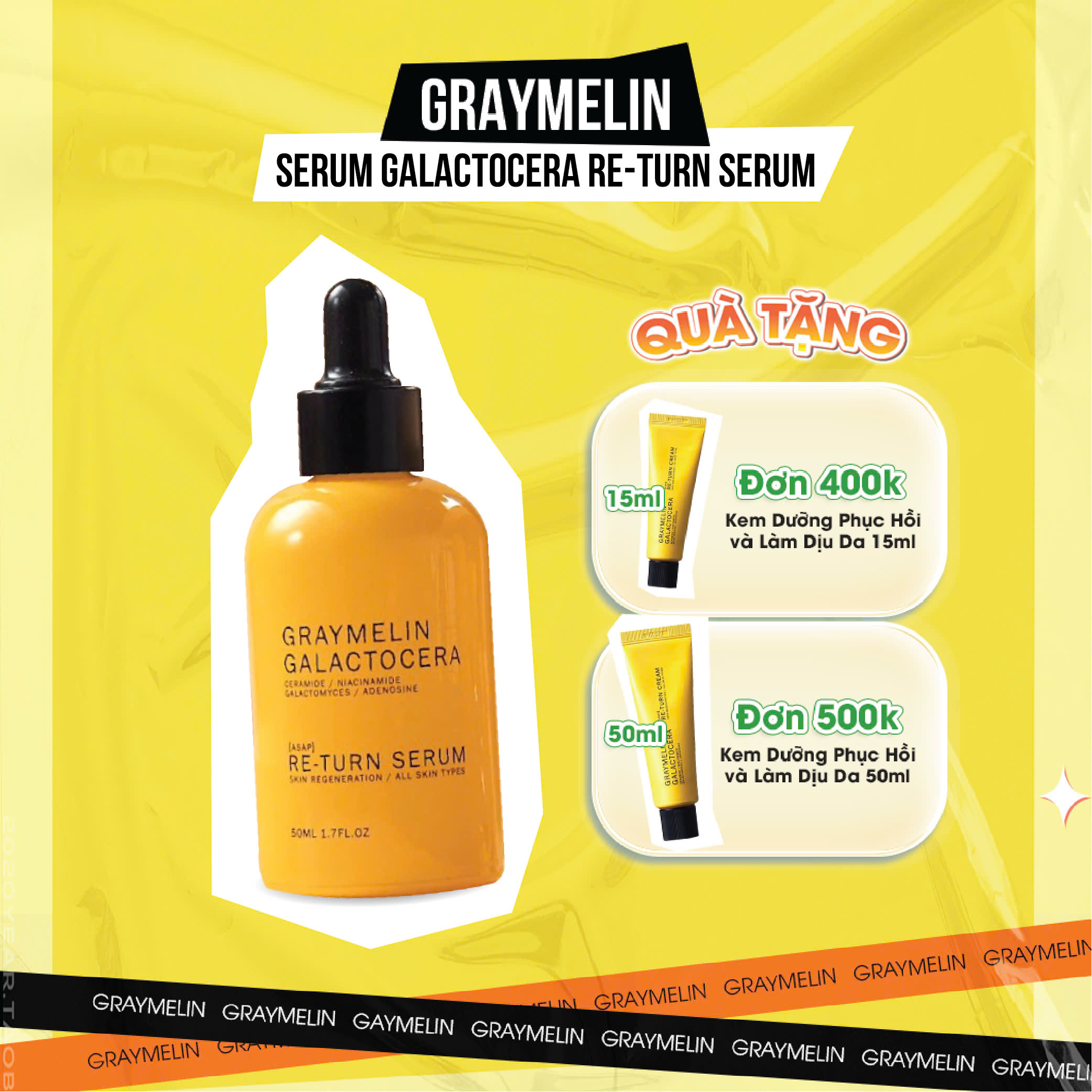 Serum Dưỡng Da Graymelin Galactocera Return 50ml date 11/2024
