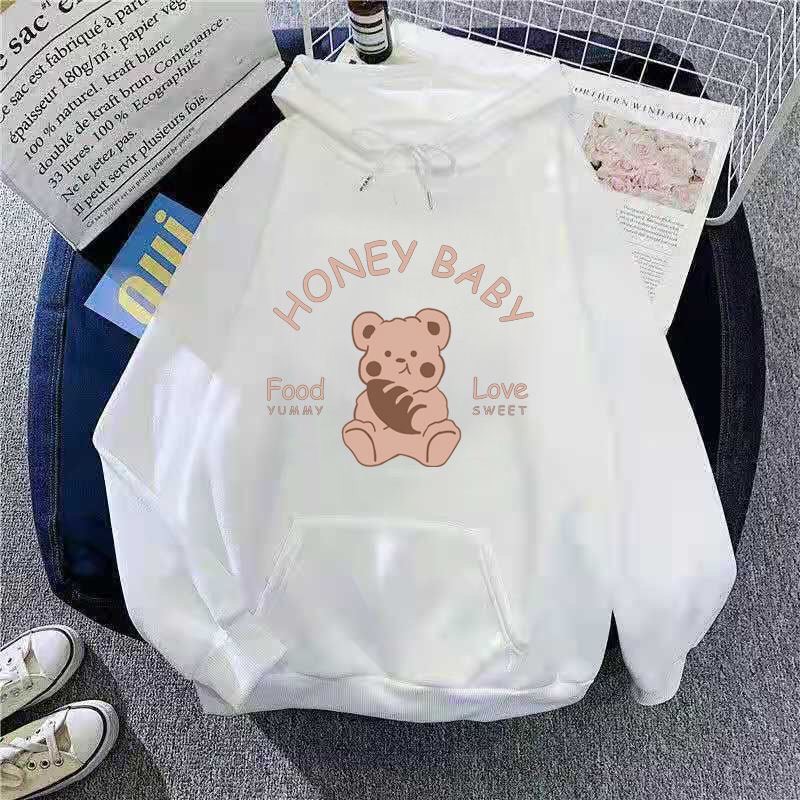 Set áo hoodie honey baby kèm quần boom