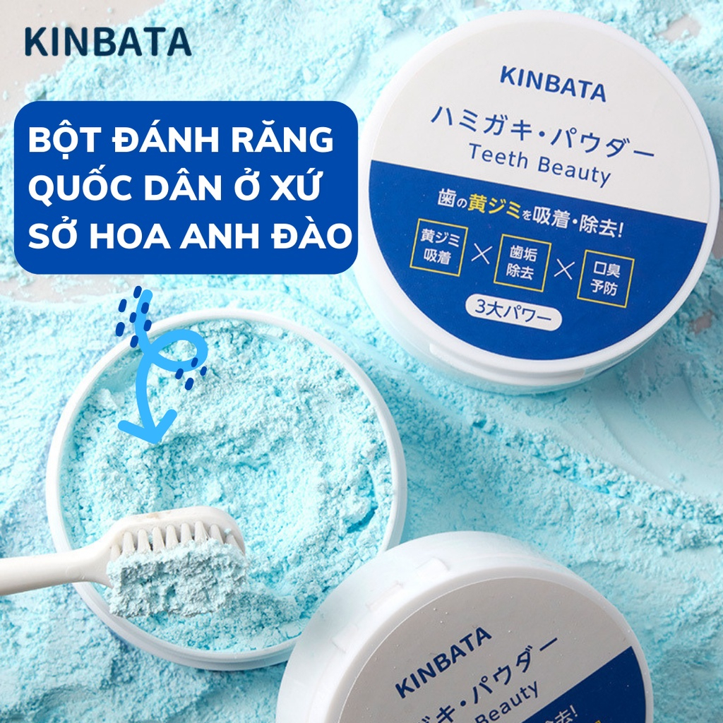 Bột đánh răng Komori kinbata  Cam kết trắng bật tông, dứt điểm hôi miệng Hơi thở thơm mát 50g