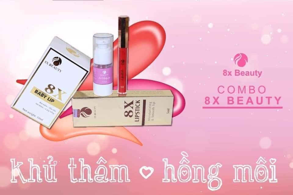 [HCM]Khử Thâm Môi 8x Baby Lip Tặng 1 Son Lì Lipstick (Màu Đỏ Cam Siêu Xinh)