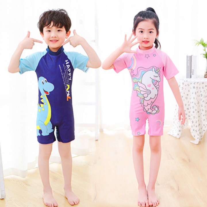 Đồ bơi liền thân cho bé trai và bé gái 5-10 tuổi họa tiết hoạt hình đáng yêu nhiều màu sắc