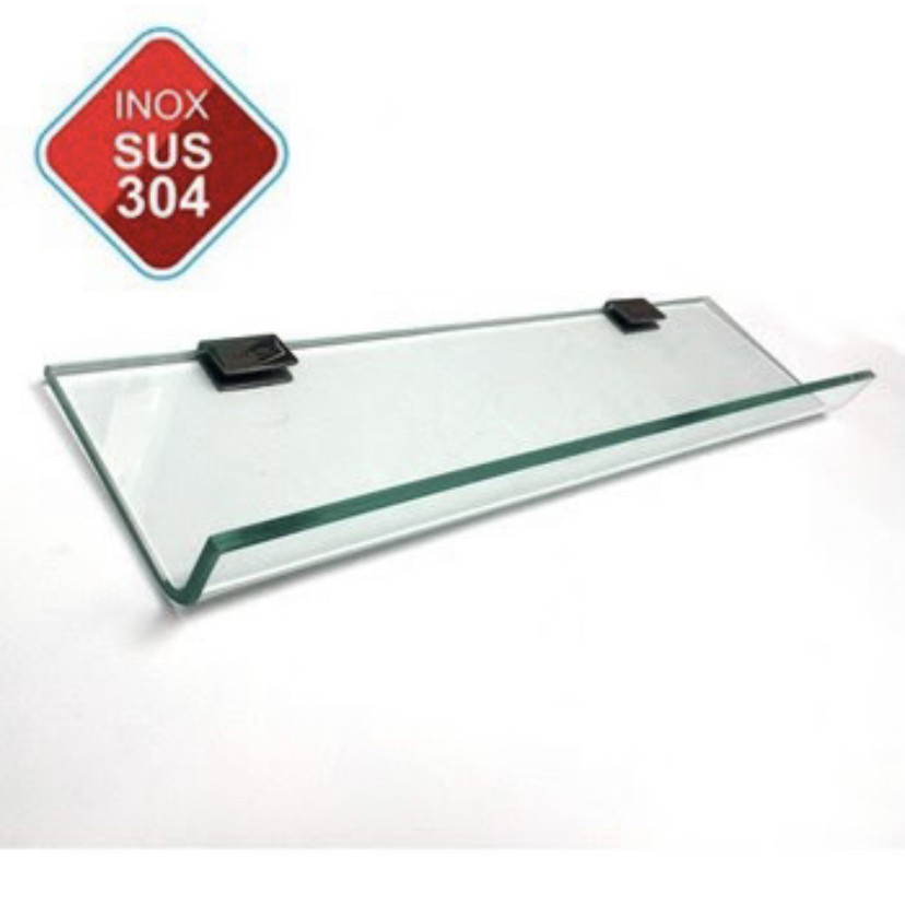 Kệ kính uốn cong phòng tắm inox cao cấp - kệ kính nhà tắm inox cao cấp
