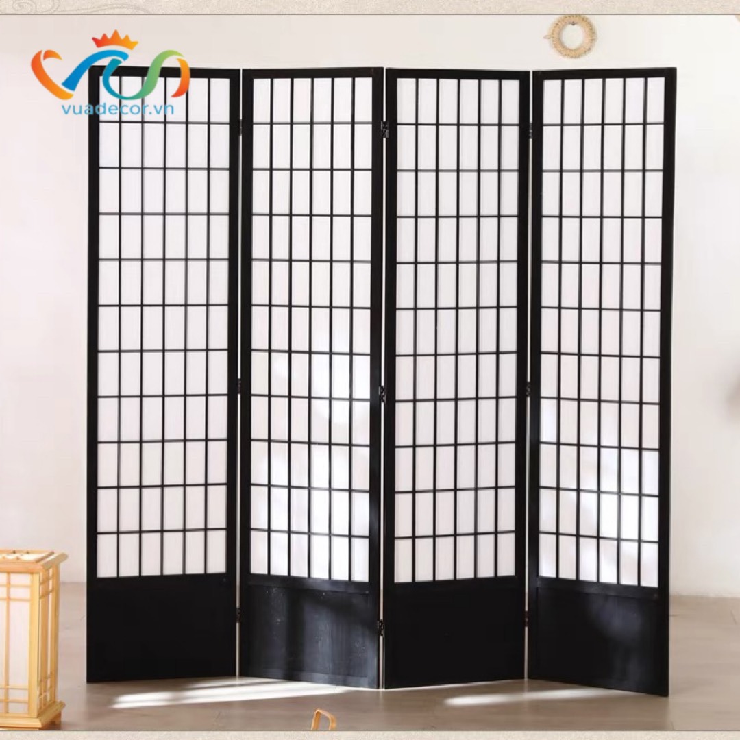 (FREESHIP TOÀN QUỐC) Set 3-6 Vách bình phong gỗ VUADECOR phong cách Nhật Bản, Hàn Quốc cao cấp