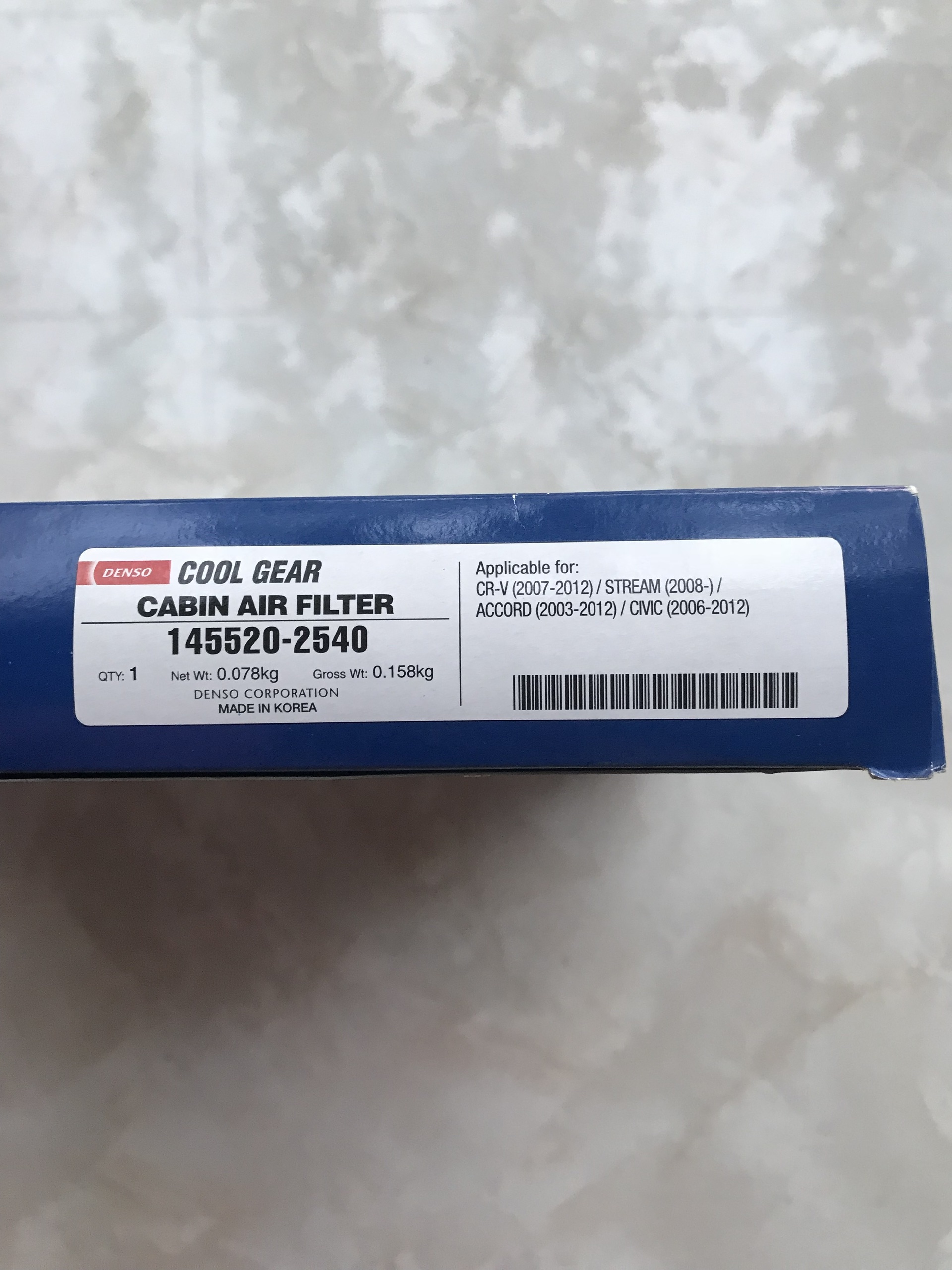 Lọc gió điều hòa Denso 2540 cho Honda Civic, CRV, Accord