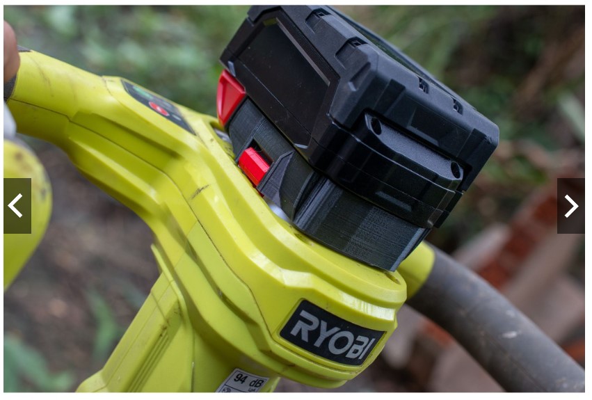 Ngàm chuyển pin Milwaukee cho máy Ryobi 18V/ Chuyển Milwaukee Ryobi