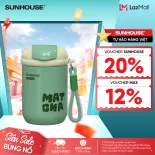 Bình giữ nhiệt Flavor Up 400ml Sunhouse KS-TU400FG - Inox 304 an toàn - Nắp bật tiện lợi - Zoăng kín chống dò nước