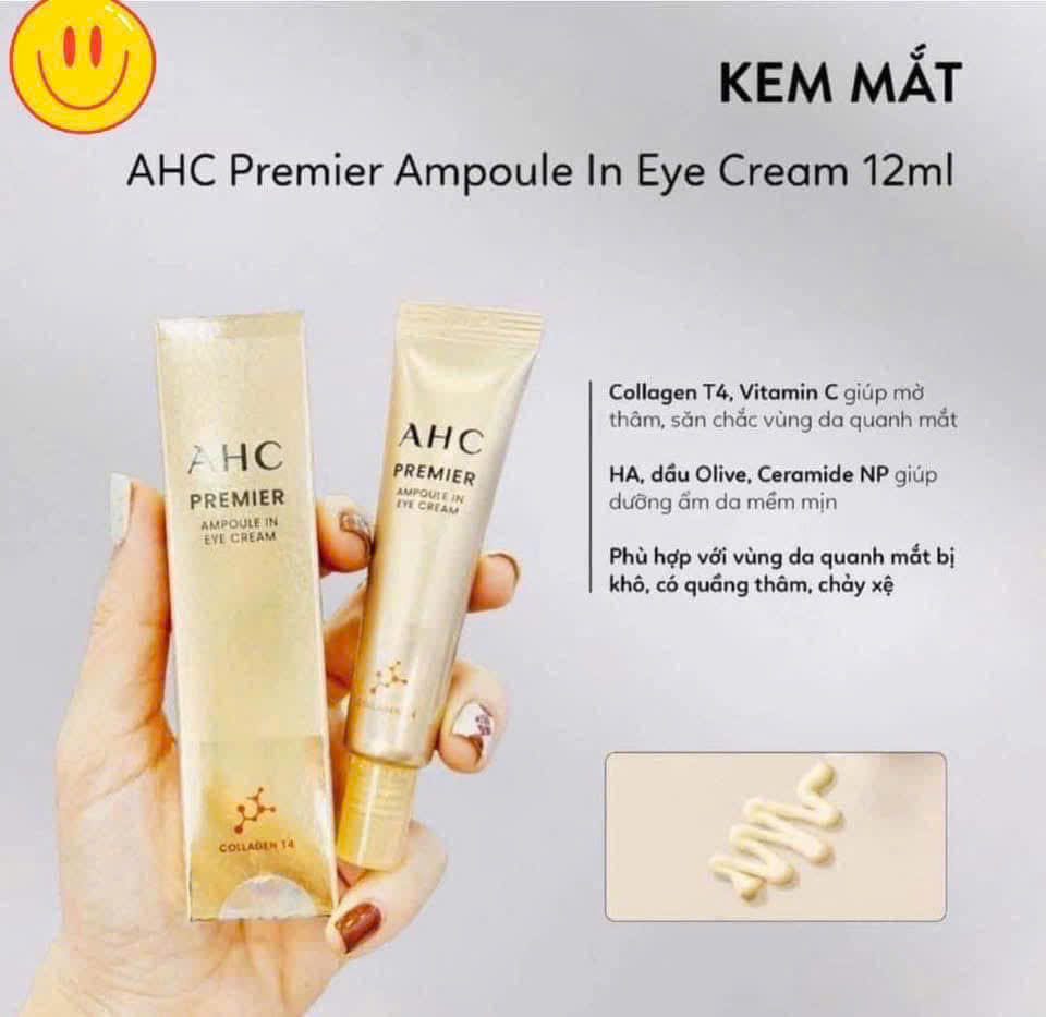 Kem Dưỡng Mắt Vàng 24K AHC Premier Ampoule In Eye Cream ( nội địa Hàn Quốc )