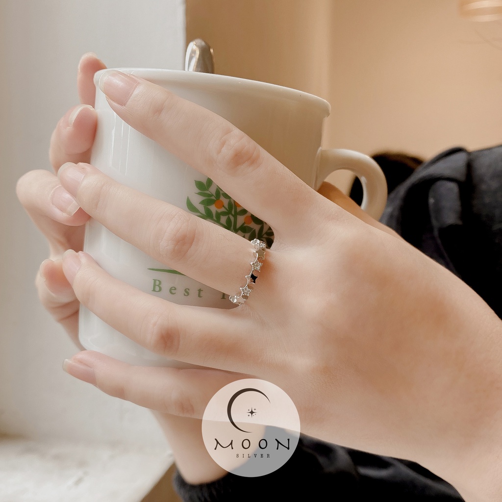 Nhẫn nữ bạc 925 ngôi sao