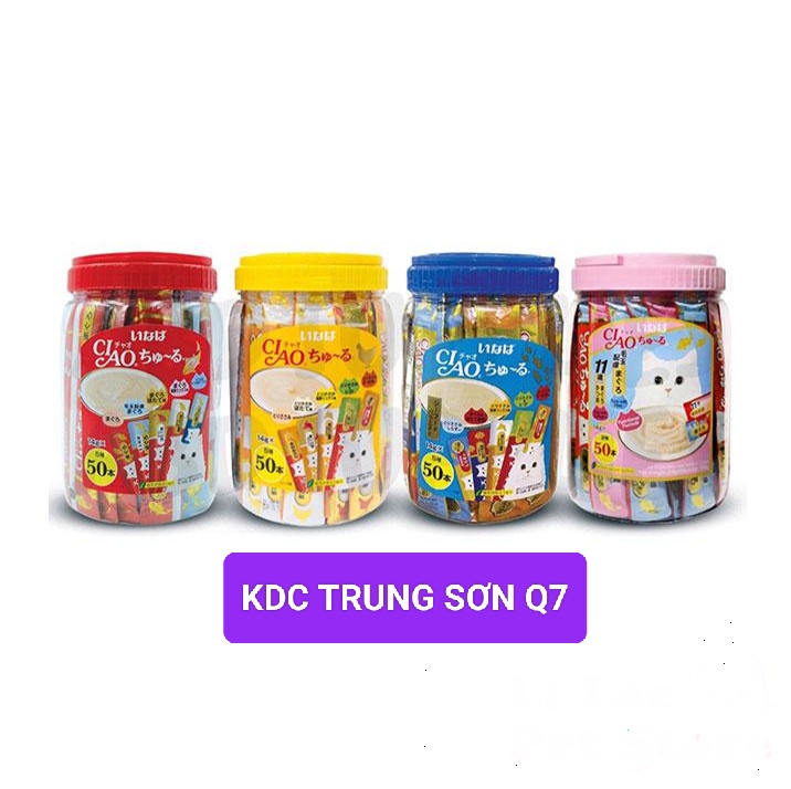 Ciao Churu Súp Thưởng Cho Mèo Thái Lan Hộp 50 Thanh (Ciao 50 Tuyp) Mix Vị