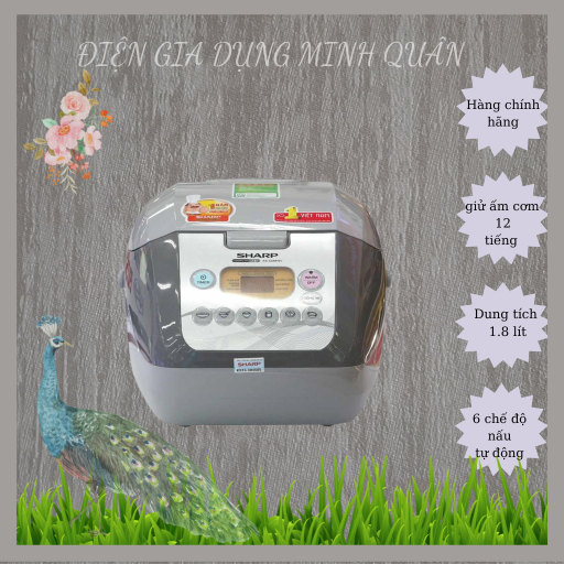 Nồi cơm điện tử  SHARP KC-COM19V hàng chính hãng , bảo hành 12 tháng , dung tích 1.8l