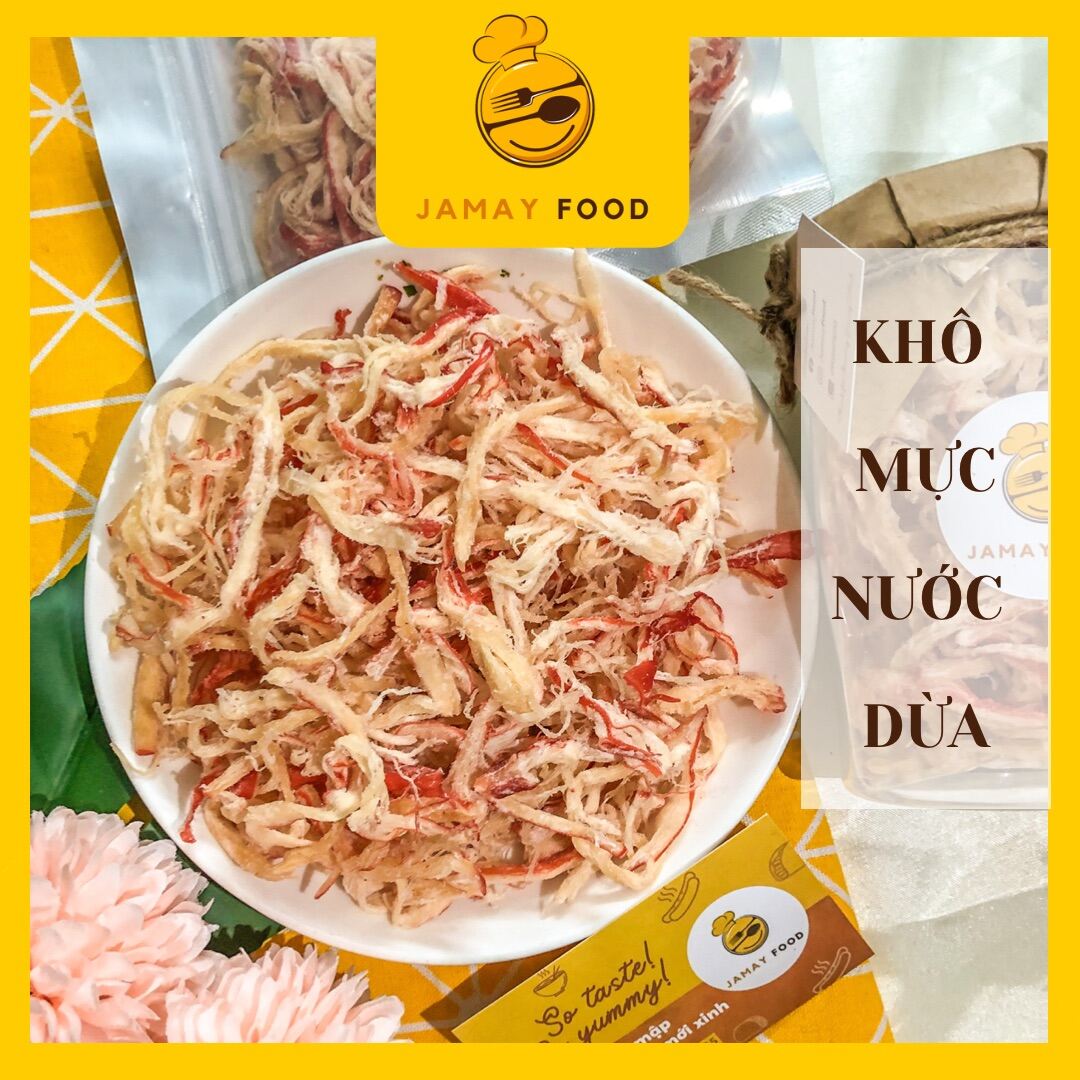Khô Mực Xé Sợi Hấp Nước Dừa Thơm Ngon Đặc Biệt Ăn Là Ghiền | Ăn Vặt Jamay Food