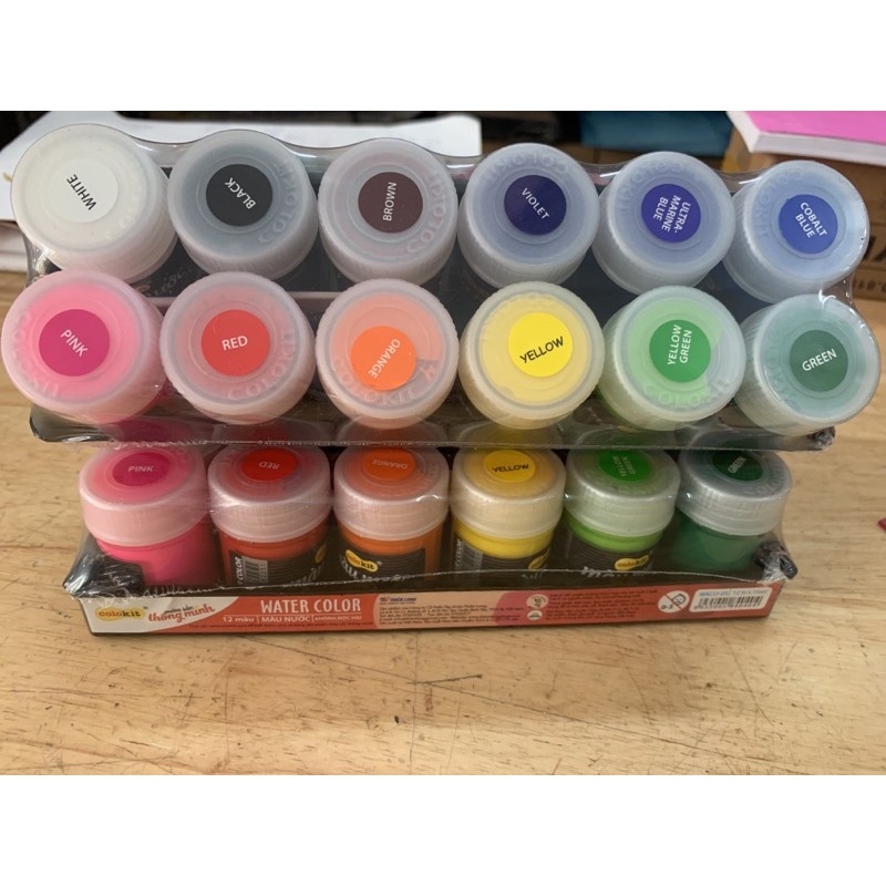 ▣✹✽ Màu nước Thiên long 12 màu/8 màu colokit water color