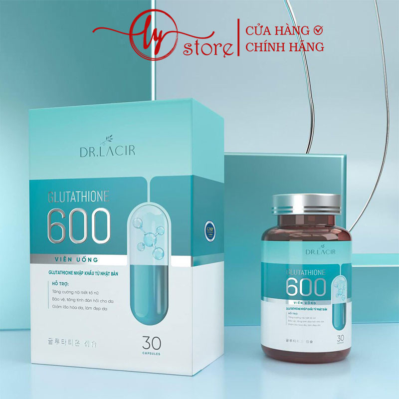 Viên uống nám trắng da glutathione 600 dr lacir 30 viên