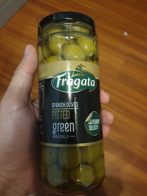Olive Xanh Trái Nhỏ Tách Hạt nhãn hiệu Fragata lọ 335g