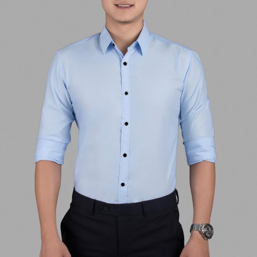 Áo sơ mi nam dài tay cao cấp (xanh dương nhạt)