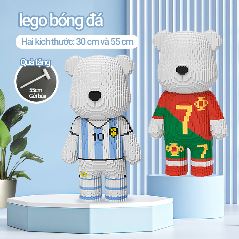 Bộ Đồ Chơi Lego Lắp Ráp Vui Nhộn Cho Bé , lắp rap lego gấu RONALDO