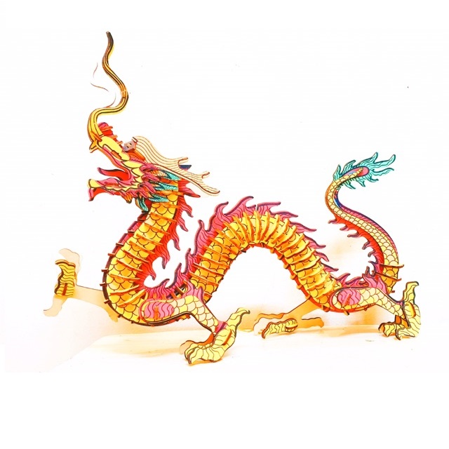 Đồ chơi lắp ráp 3D gỗ mô hình Dragon cắt laser