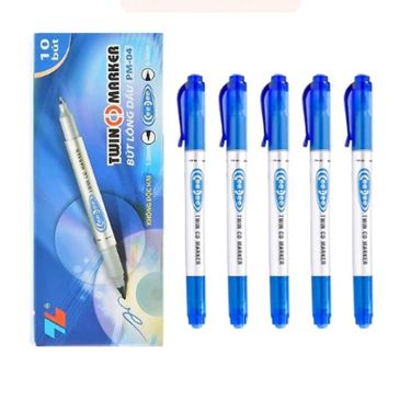 Combo 10 Bút lông dầu 2 đầu Thiên Long PM-04 bám dính tốt - Bút dạ, viết bảng không xoá được