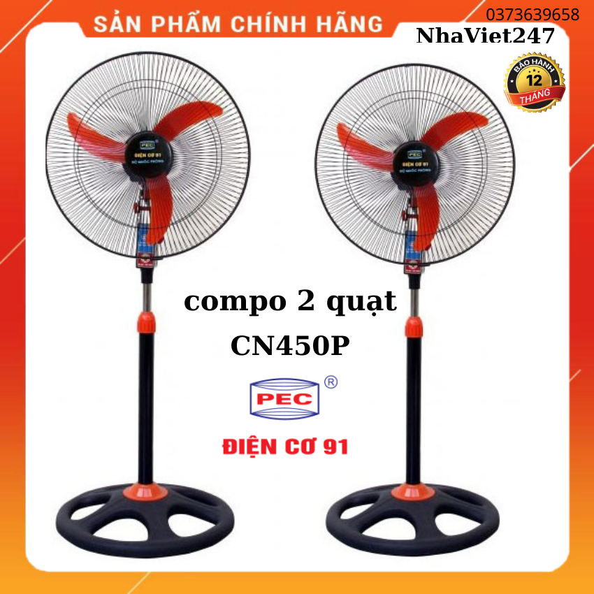 Compo 2 Quạt Cây Công Nghiệp Điện Cơ 91 QĐ-CN450P-48W-sải Cánh 45cm-quạt đứng chắc chắn,bền,đẹp,gió mạnh,giá rẻ chính hãng-bảo hnahf 12 tháng