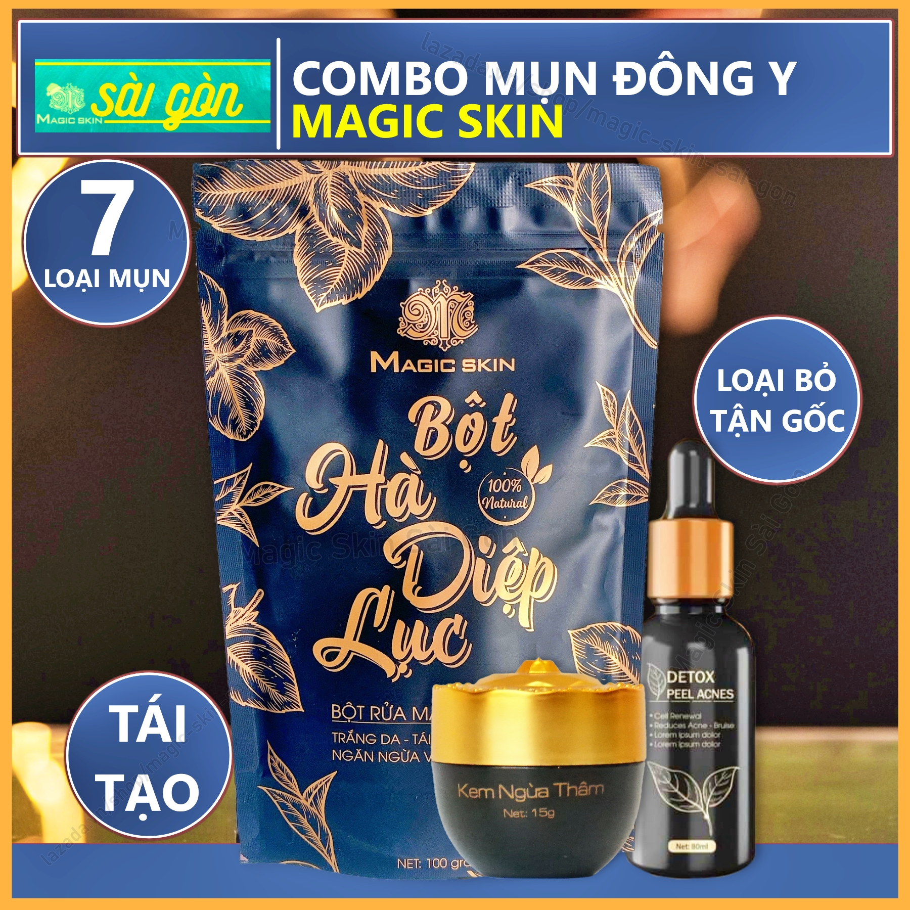 COMBO Ngừa mụn Đông y Magic Skin Ngừa Mụn Ngừa Thâm Tận gốc