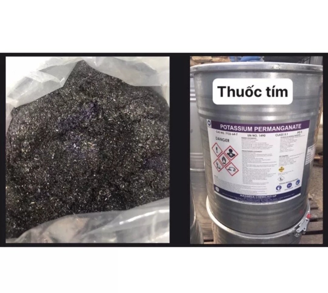 Thuốc tím KMN04 100gr - 1 kg, dùng xử lý nước trong chăn nuôi thủy sản