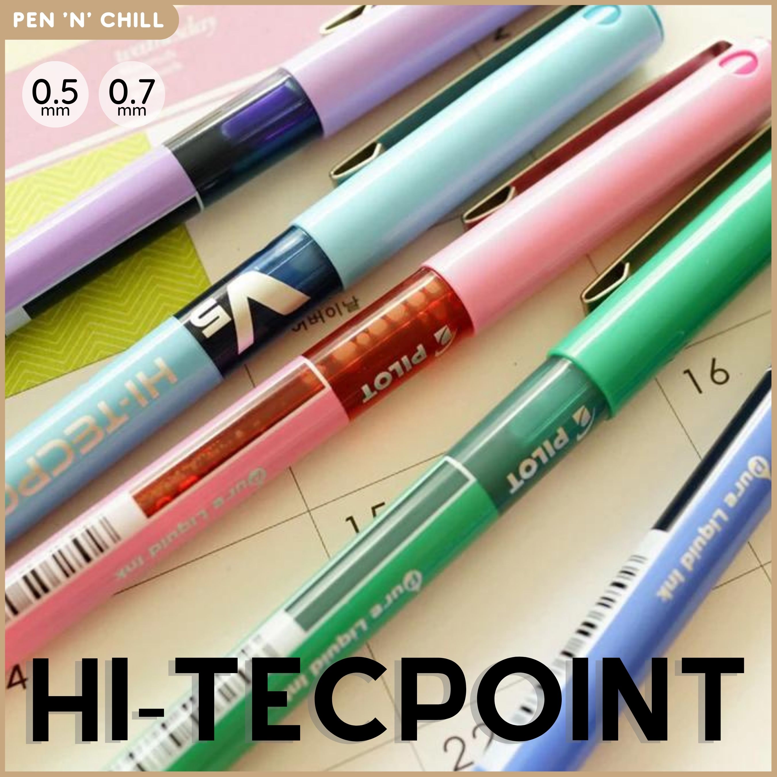 Bút nước pilot hi-techpoint v5/v7 - cỡ ngòi 0.5mm/0.7mm