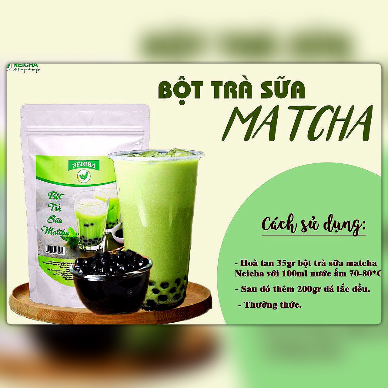 Bột trà sữa vị matcha pha sẵn siêu nhanh. date mới