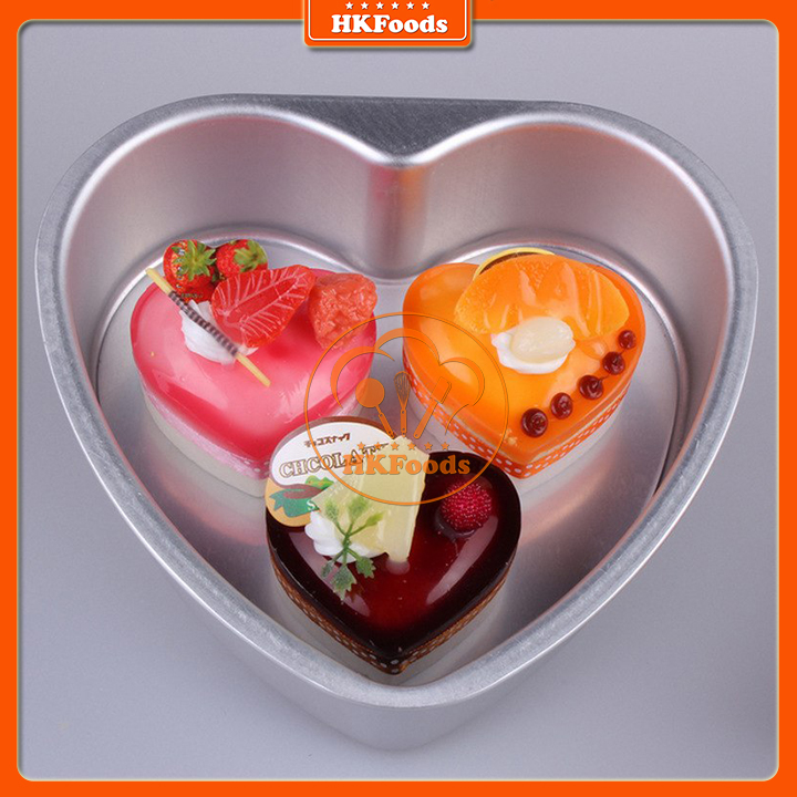 Khuôn nhôm đúc hình tim đế rời 19cm (7in)